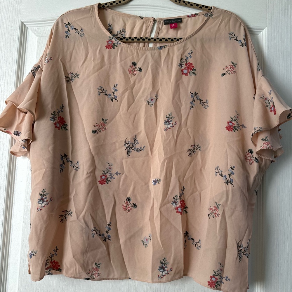 Vince Camuto Flutter Sleeve Blouse
